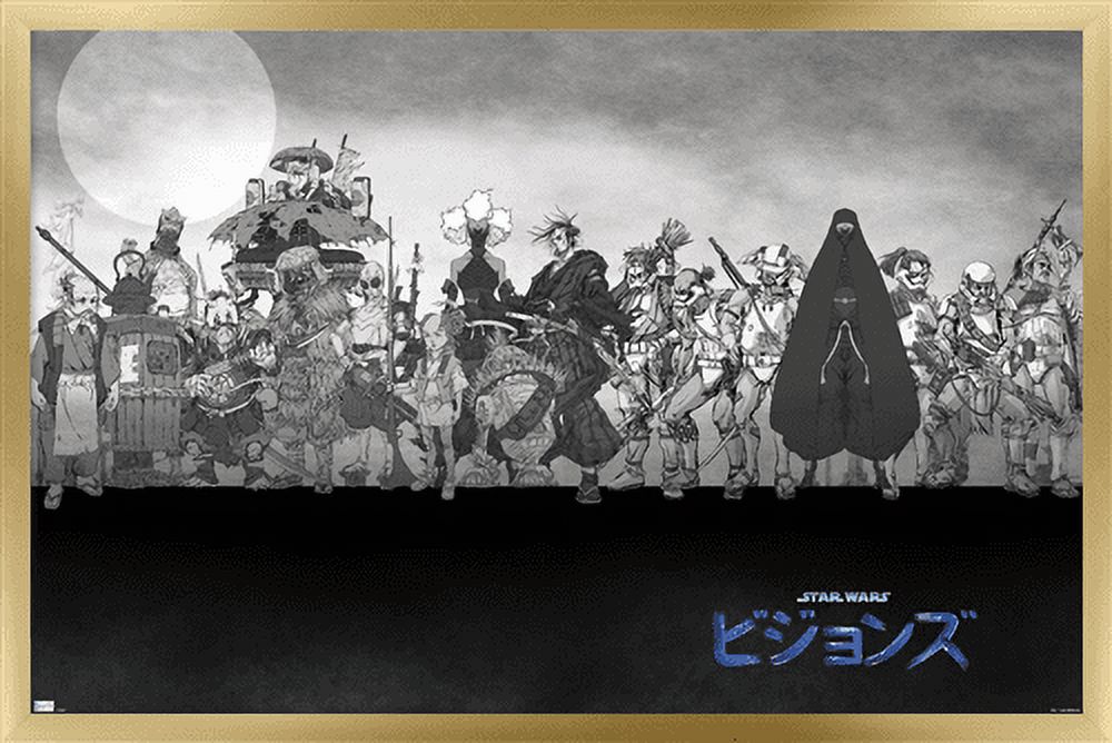 Star Wars: Visions - Group Wall Poster, 14.725" x 22.375", Framed