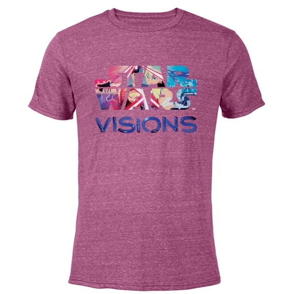 Star Wars: Visions Logo - Short Sleeve Blended T-Shirt for Adults – Customized-Purple
