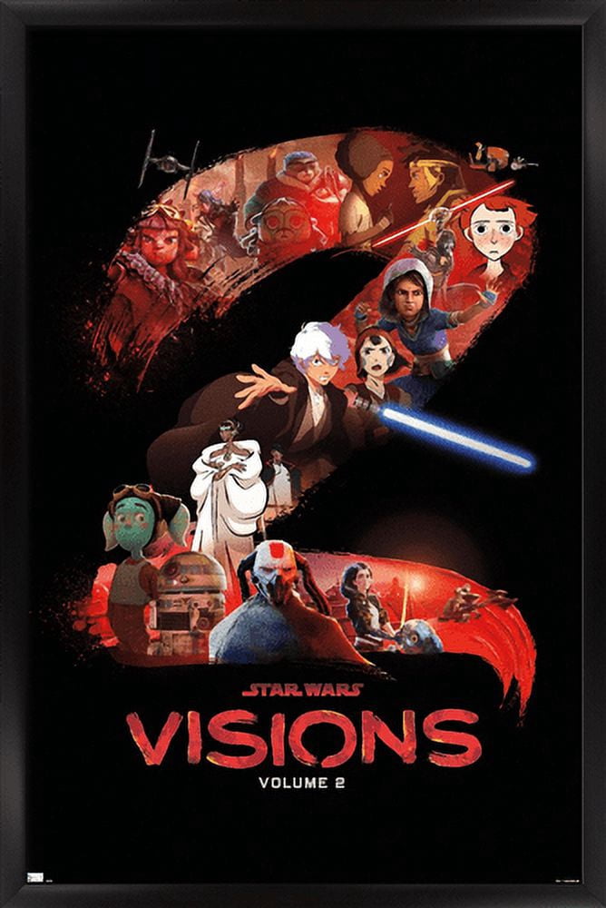 Star Wars: Visions Season 2 - One Sheet Wall Poster, 22.375" x 34" Framed