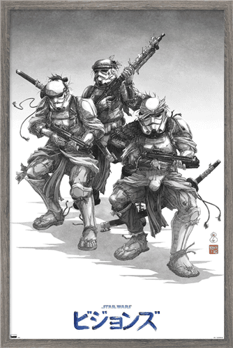 Star Wars: Visions - Storm Troopers Wall Poster, 22.375" x 34", Framed