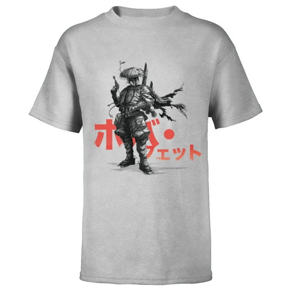 Star Wars: Visions Anime The Duel Japanese Samurai Boba Fett - Short Sleeve T-Shirt for Kids – Customized-Athletic Heather