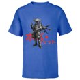 thumbnail image 1 of Star Wars: Visions Anime The Duel Japanese Samurai Boba Fett - Short Sleeve T-Shirt for Kids – Customized-Royal, 1 of 5