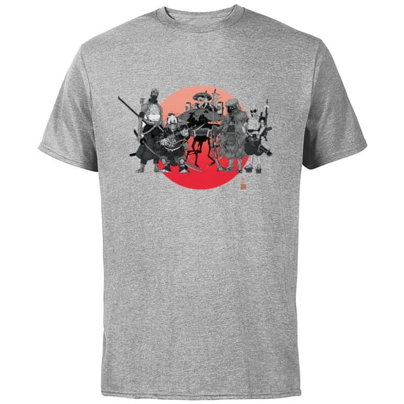 Star Wars: Visions Anime The Duel Samurai Aliens and Droids - Short Sleeve Cotton T-Shirt for Adults - Customized-Athletic Heather