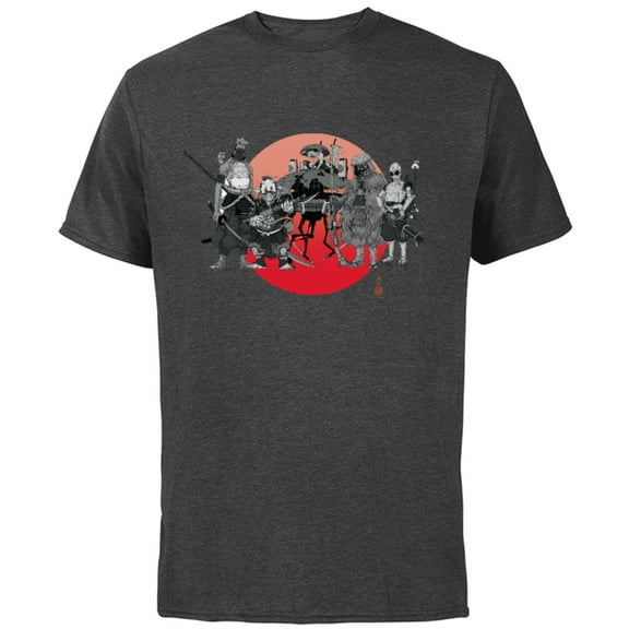 Star Wars: Visions Anime The Duel Samurai Aliens and Droids - Short Sleeve Cotton T-Shirt for Adults - Customized-Charcoal