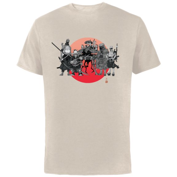 Star Wars: Visions Anime The Duel Samurai Aliens and Droids - Short Sleeve Cotton T-Shirt for Adults - Customized-Natural
