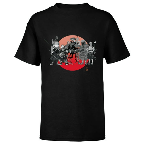 Star Wars: Visions Anime The Duel Samurai Aliens and Droids - Short Sleeve T-Shirt for Kids – Customized-Black