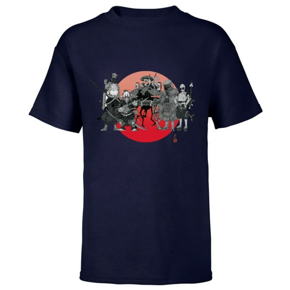 Star Wars: Visions Anime The Duel Samurai Aliens and Droids - Short Sleeve T-Shirt for Kids – Customized-Navy