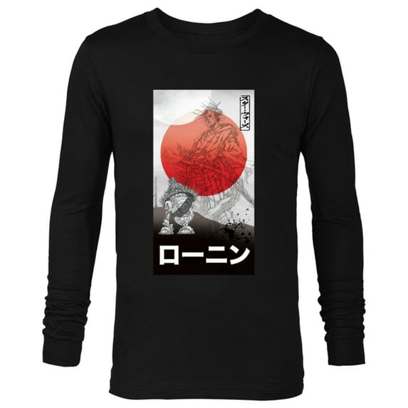 Star Wars: Visions Anime The Duel Ronin and Droid Samurai - Long Sleeve T-Shirt for Men – Customized-Black