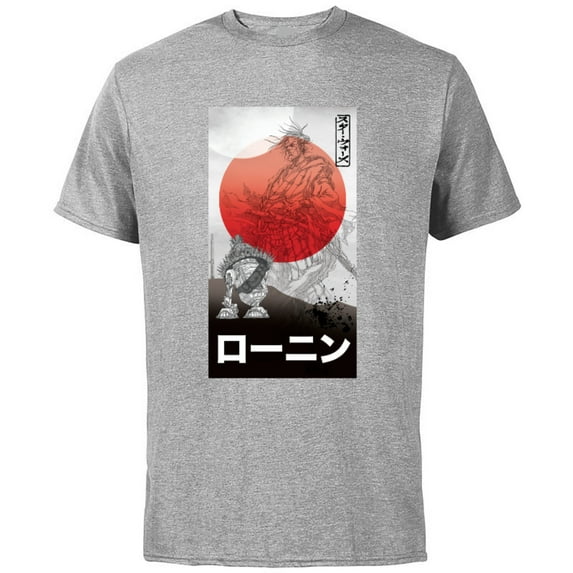 Star Wars: Visions Anime The Duel Ronin and Droid Samurai - Short Sleeve Cotton T-Shirt for Adults - Customized-Athletic Heather