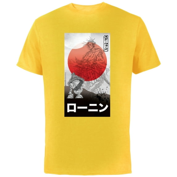 Star Wars: Visions Anime The Duel Ronin and Droid Samurai - Short Sleeve Cotton T-Shirt for Adults - Customized-Yellow