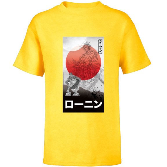 Star Wars: Visions Anime The Duel Ronin and Droid Samurai - Short Sleeve T-Shirt for Kids – Customized-Yellow