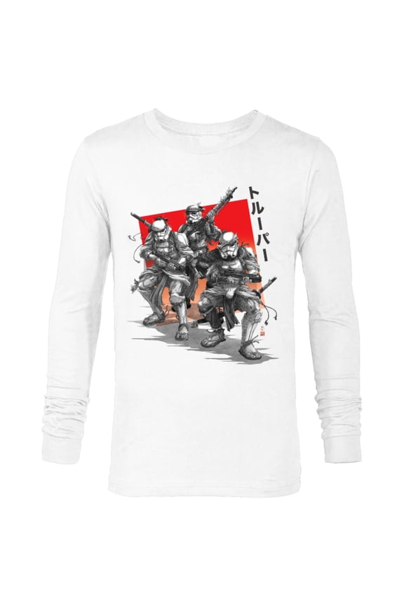: Visions Anime The Duel Samurai Stormtrooper Trio - Long Sleeve T-Shirt for Men – Customized-White