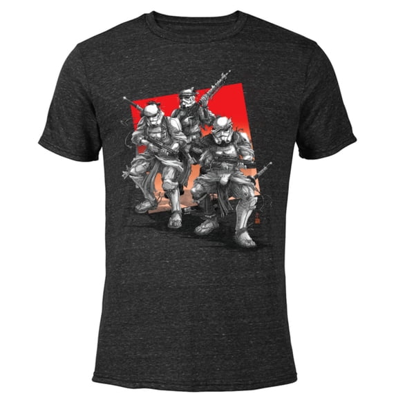 Star Wars: Visions The Duel Stormtrooper Trio - Short Sleeve Blended T-Shirt for Adults – Customized-Black