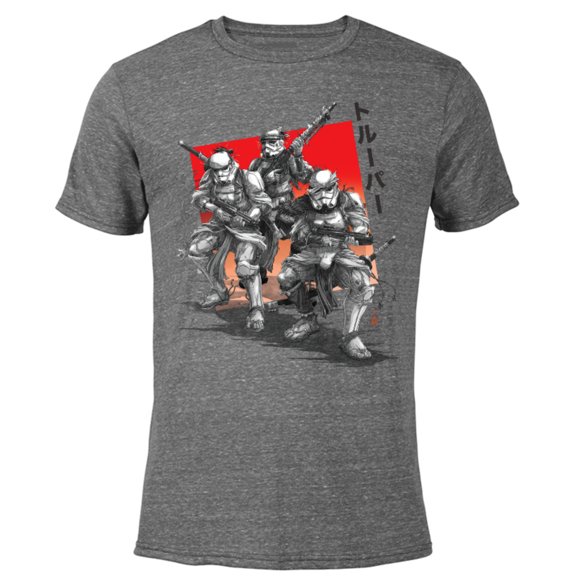 Star Wars: Visions The Duel Stormtrooper Trio - Short Sleeve Blended T-Shirt for Adults – Customized-Dark Heather