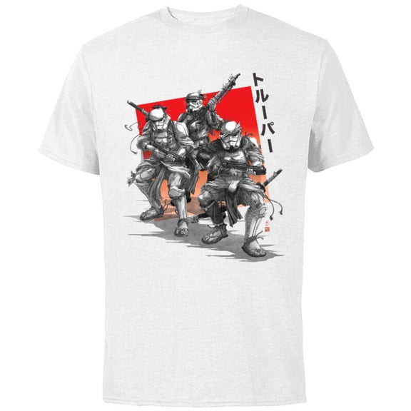 Star Wars: Visions Anime The Duel Samurai Stormtrooper Trio - Short Sleeve Cotton T-Shirt for Adults - Customized-White