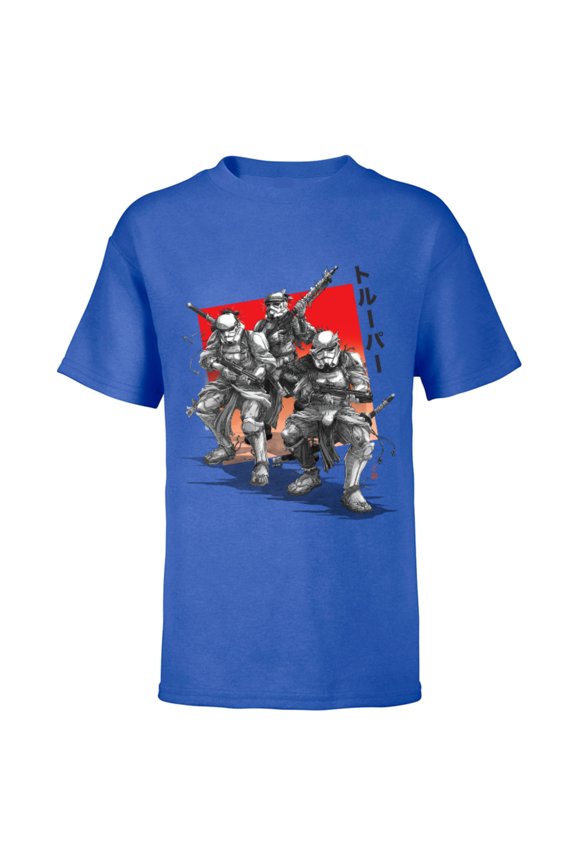 : Visions Anime The Duel Samurai Stormtrooper Trio - Short Sleeve T-Shirt for Kids – Customized-Royal