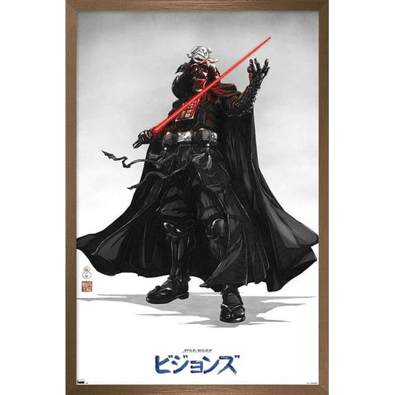 Star Wars: Visions - Vader Wall Poster, 22.375" x 34", Framed