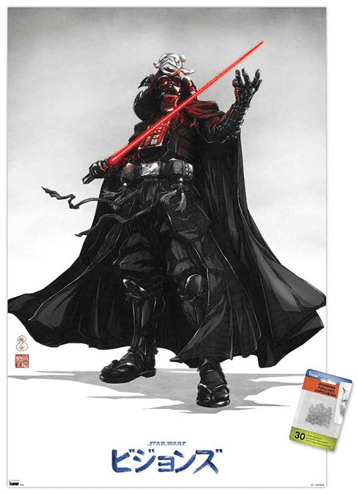 Star Wars: Visions - Vader Wall Poster with Pushpins, 22.375" x 34"
