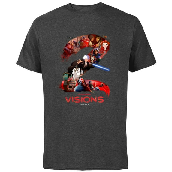 Star Wars Visions Volume 2 Official Poster Art - Short Sleeve Cotton T-Shirt for Adults - Customized-Charcoal