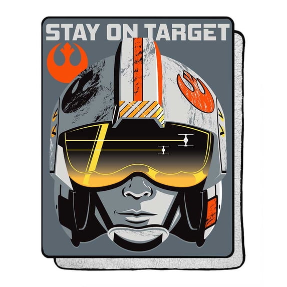 Star Wars Throw Blanket, "Visor View", Silk Touch Sherpa, Multi-Color, 40inx50in, 1 Each