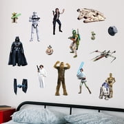 Star Wars Wall Decals - Set of 17 Removable Vinyl Stickers for Kids Bedroom Playroom Bathroom - Peel and Stick Room D cor