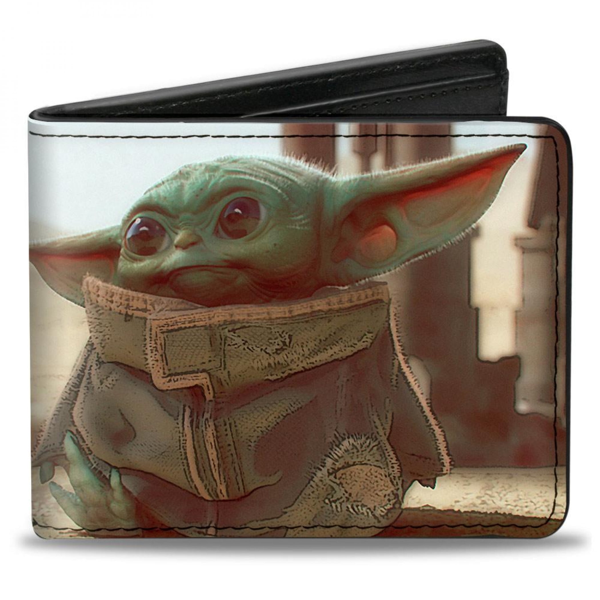 Star Wars Wallet, Bifold, Star Wars The Child Full Body Pose Vivid, Vegan Leather
