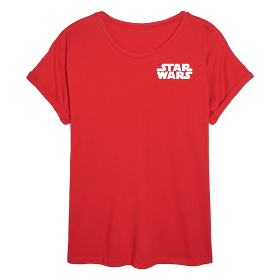Star Wars - White Logo - Juniors Oversized Graphic T-Shirt