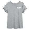 thumbnail image 1 of Star Wars - White Logo - Juniors Oversized Graphic T-Shirt, 1 of 4