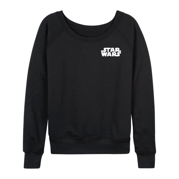 Star Wars - White Logo - Women's French Terry Long Sleeve Pullover