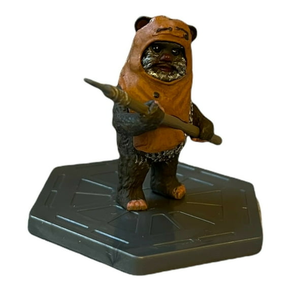 Star Wars Wicket Ewok Cake Topper Figure 3” Figurine Rare New Pvc Clone Gift