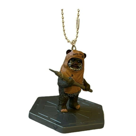 Star Wars Wicket Ewok Keychain Dangler Ornament Figure 3 Figurine Charm Pvc New