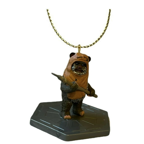 Star Wars Wicket Ewok Ornament Figure 3 Figurine Rare New Pvc Dangler Charm