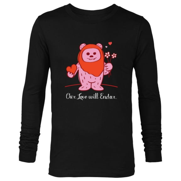 Star Wars Wicket Ewok Our Love Will Endor Valentine’s Day - Long Sleeve T-Shirt for Men - Customized-Black