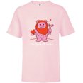 thumbnail image 1 of Star Wars Wicket Ewok Our Love Will Endor Valentine’s Day - Short Sleeve T-Shirt for Kids - Customized-Soft Pink, 1 of 5
