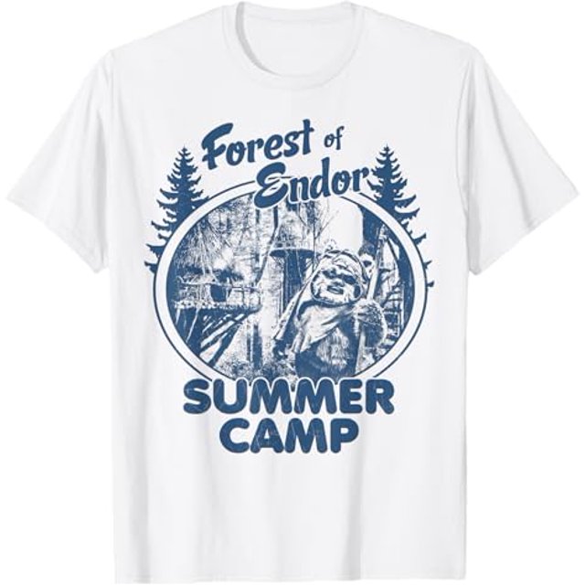 Star Wars Wicket Ewoks Endor Forest Summer Camp Disney+ TShirt