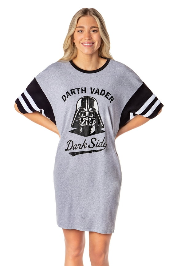 Star Wars Womens' Distressed Darth Vader Nightgown Sleep Pajama Shirt