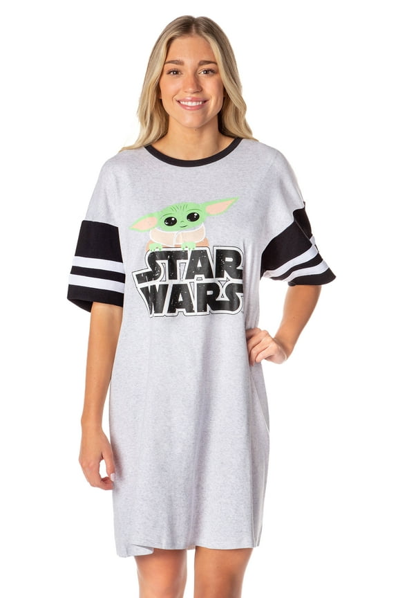 Star Wars Womens' The Mandalorian Grogu Baby Yoda Nightgown Pajama Dress
