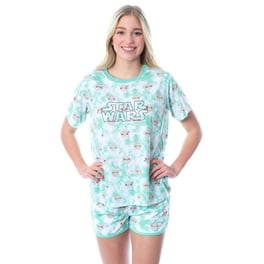 Star Wars Women s The Mandalorian Baby Yoda Shirt and Jogger Pants Pajama Set Walmart