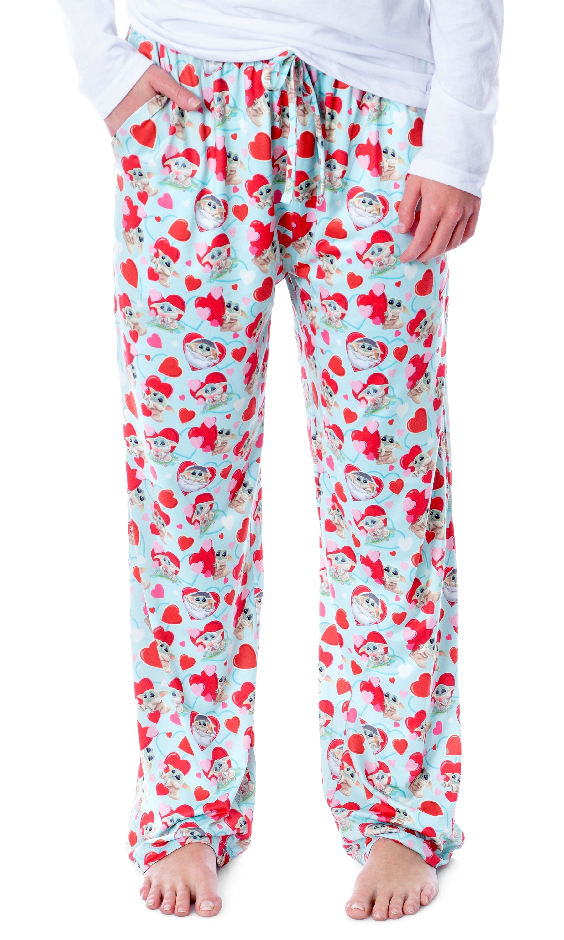 Star Wars Womens The Mandalorian The Child Love Heart Pajama
