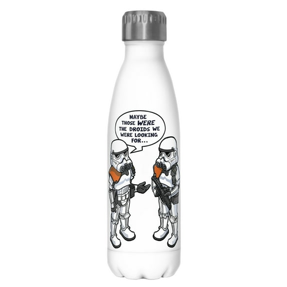 Star Wars Wrong Droids Stainless Steel Water Bottle White 17 oz.
