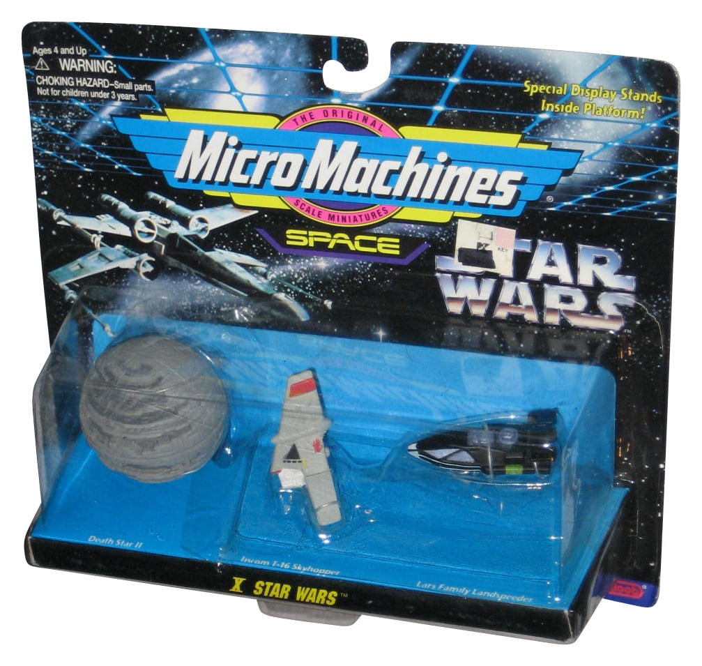 Star Wars X Space Micro Machines Toy Set - (Death Star II / Incom T-16  Skyhopper / Lars Landspeeder) - Walmart.com