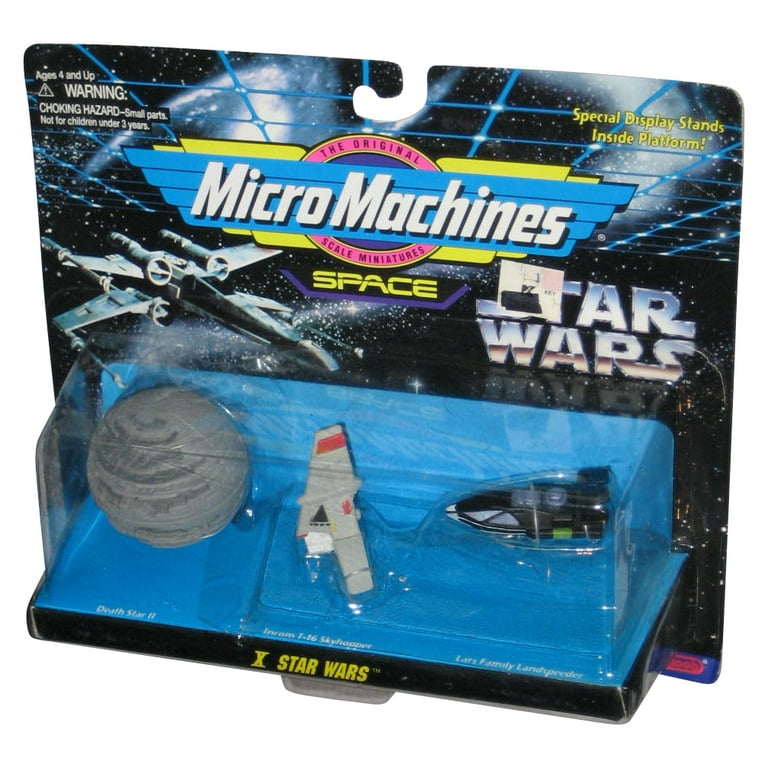 Star Wars X Space Micro Machines Toy Set - (Death Star II / Incom T-16  Skyhopper / Lars Landspeeder) - Walmart.com