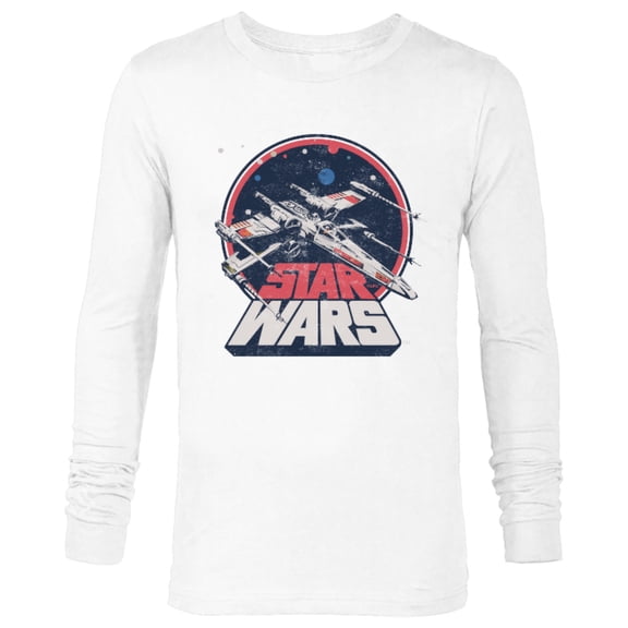 Star Wars X-Wing Starfighter Vintage - Long Sleeve T-Shirt for Men - Customized-White