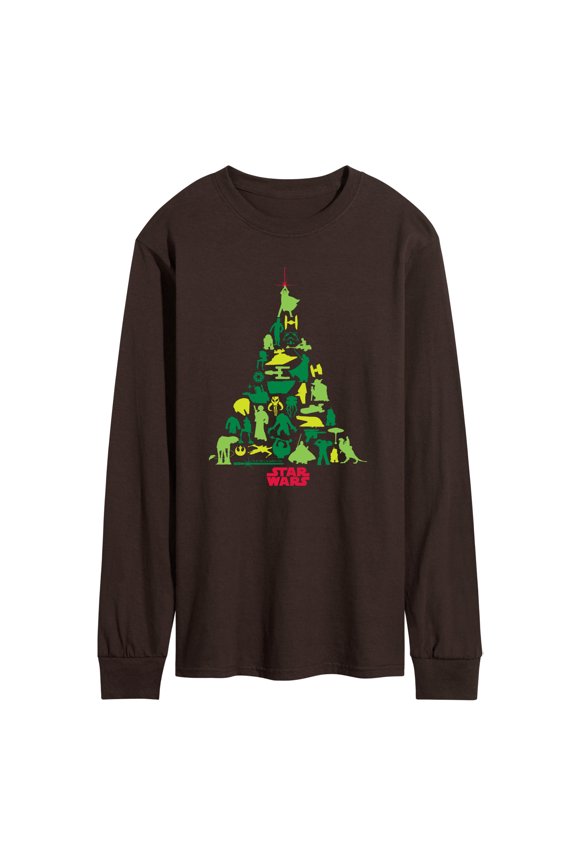 - Xmas Tree - Men's Long Sleeve Graphic T-Shirt
