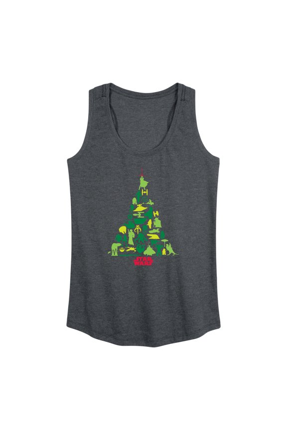 - Xmas Tree - Women's Racerback Graphic Tank