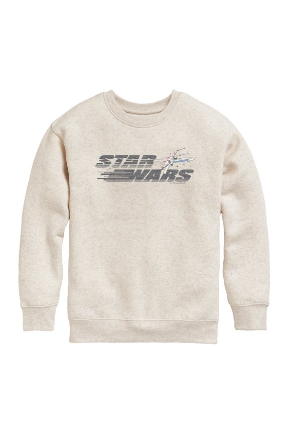- Xwing Fly Horizontal Chest - Youth Boys Crew Fleece Sweatshirt