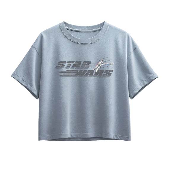 Star Wars - Xwing Fly Horizontal Chest - Youth Girls Boxy T-Shirt