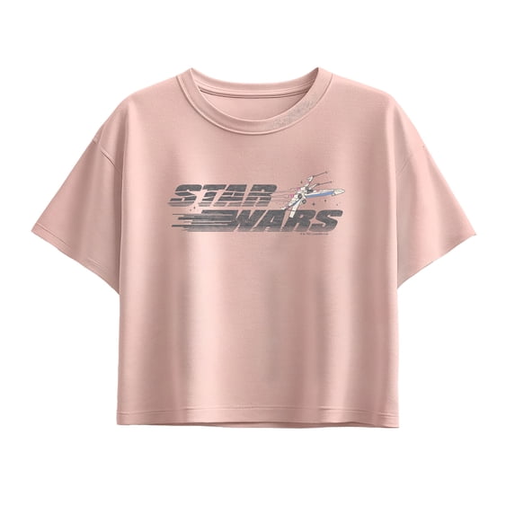Star Wars - Xwing Fly Horizontal Chest - Youth Girls Boxy T-Shirt