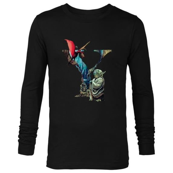 Star Wars “Y is for Yoda” Ralph McQuarrie Dagobah Painting - Long Sleeve T-Shirt for Men - Customized-Black
