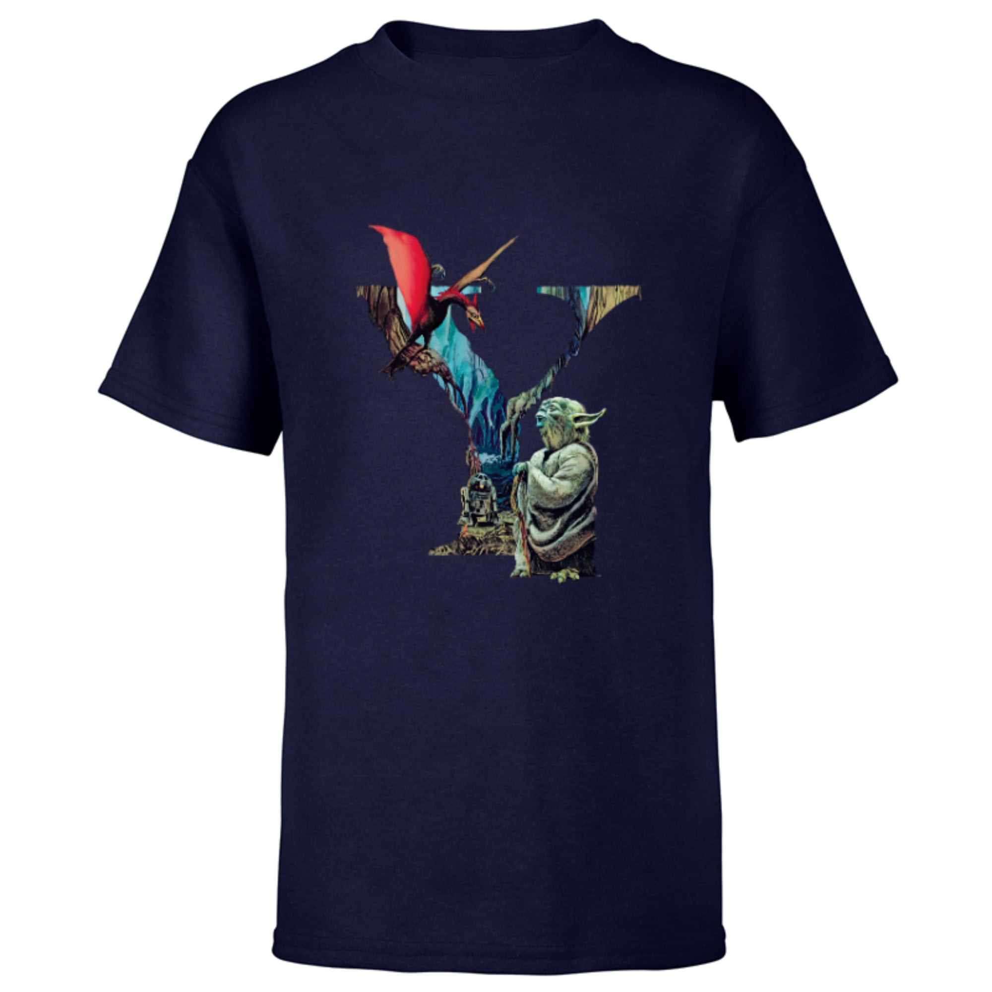 Star Wars Baby Yoda On The Chest Print Short Sleeve T-Shirt main image 0